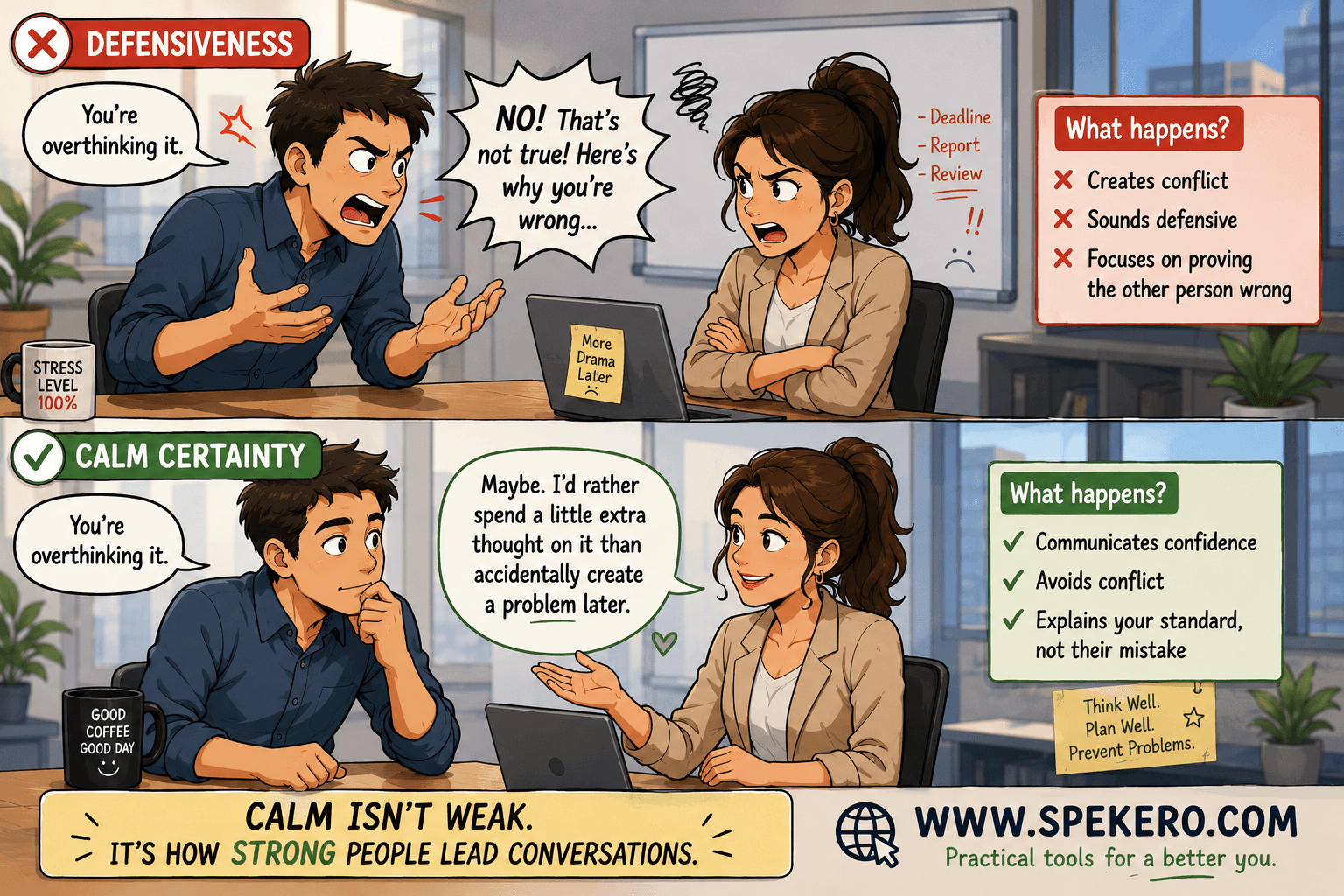 Examples of professional responses when you are irritated