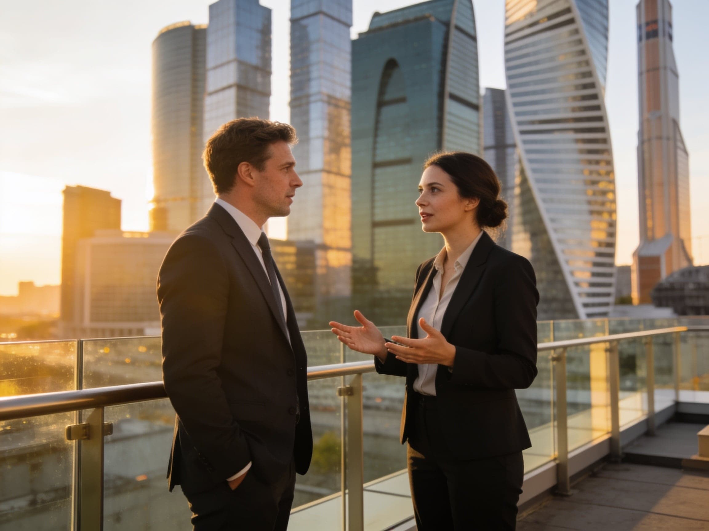 A professional calmly discussing a workplace mistake with a supportive manager