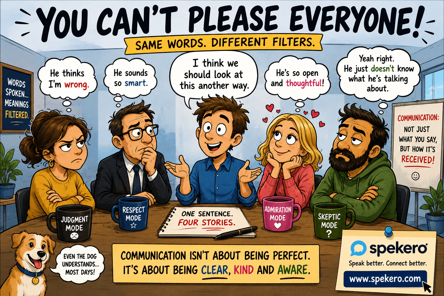 Why you can never say the right thing to everyone because listeners interpret words differently