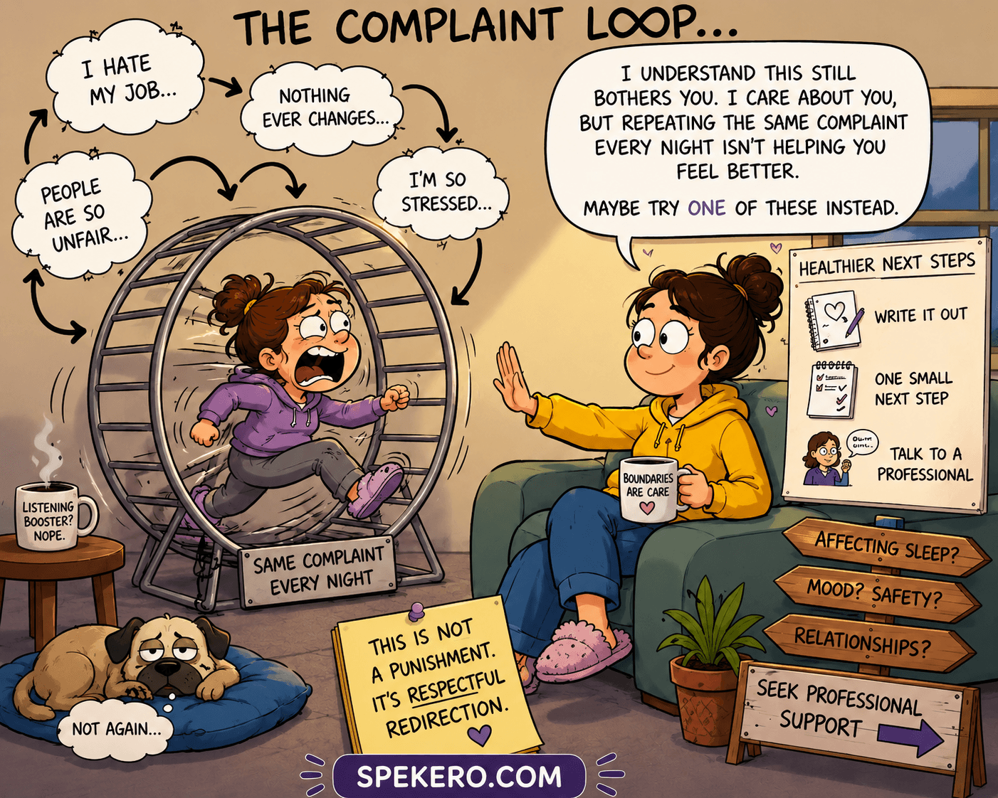 Useful phrases for handling people who complain often while protecting your energy