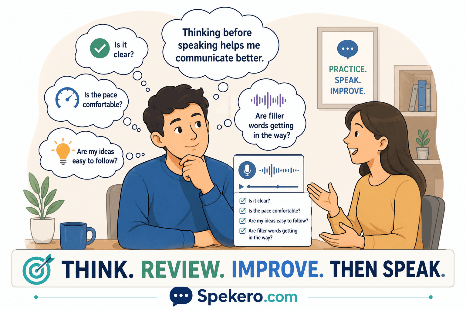 A visual guide to improving speaking skills by recording yourself