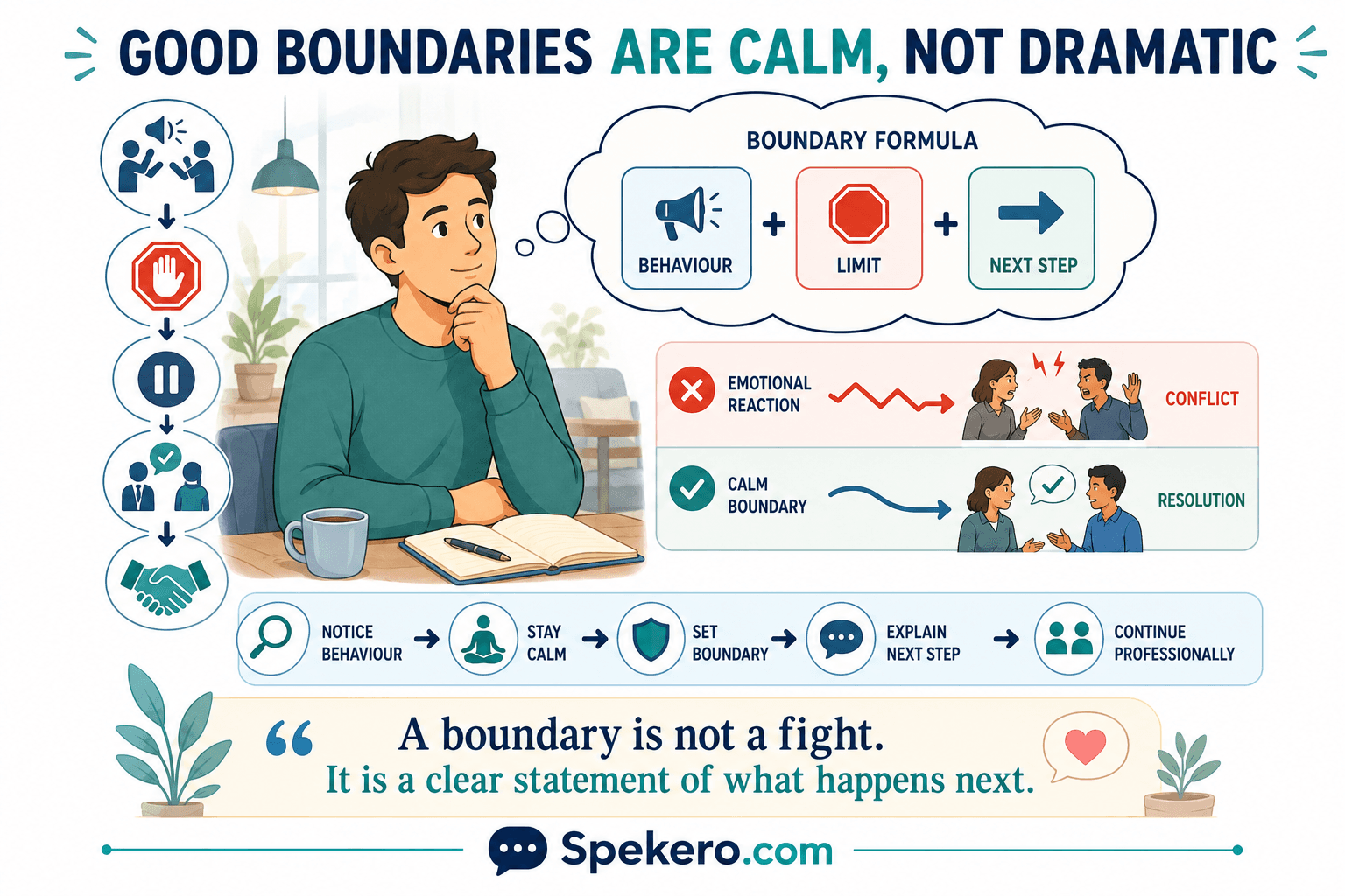 A calm workplace boundary conversation that avoids starting an argument