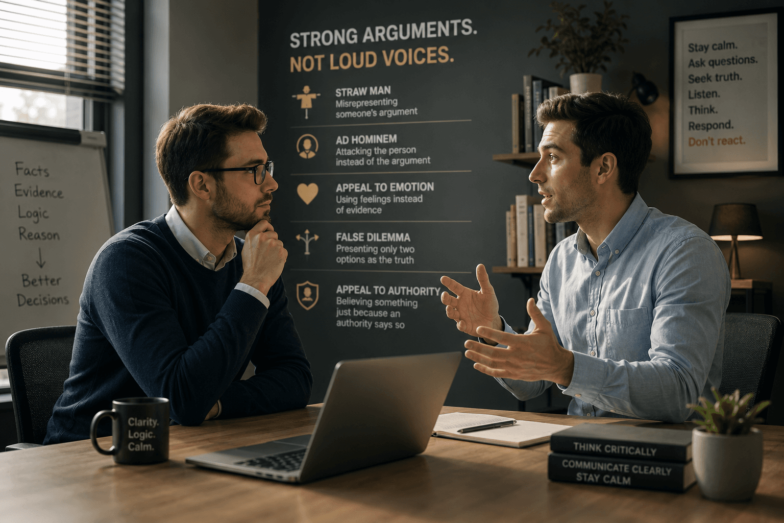 Master logical fallacies to dismantle bad arguments with calm reasoning