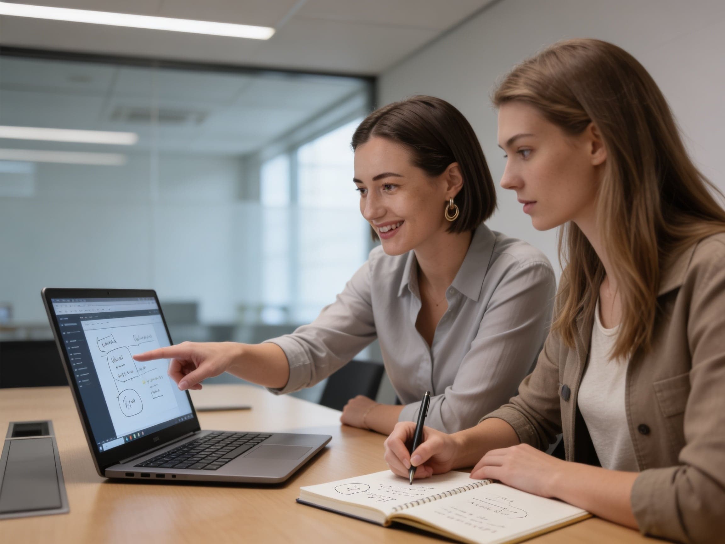 A person asking for clarification during a workplace conversation